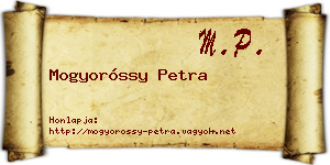 Mogyoróssy Petra névjegykártya