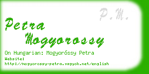 petra mogyorossy business card