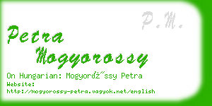 petra mogyorossy business card